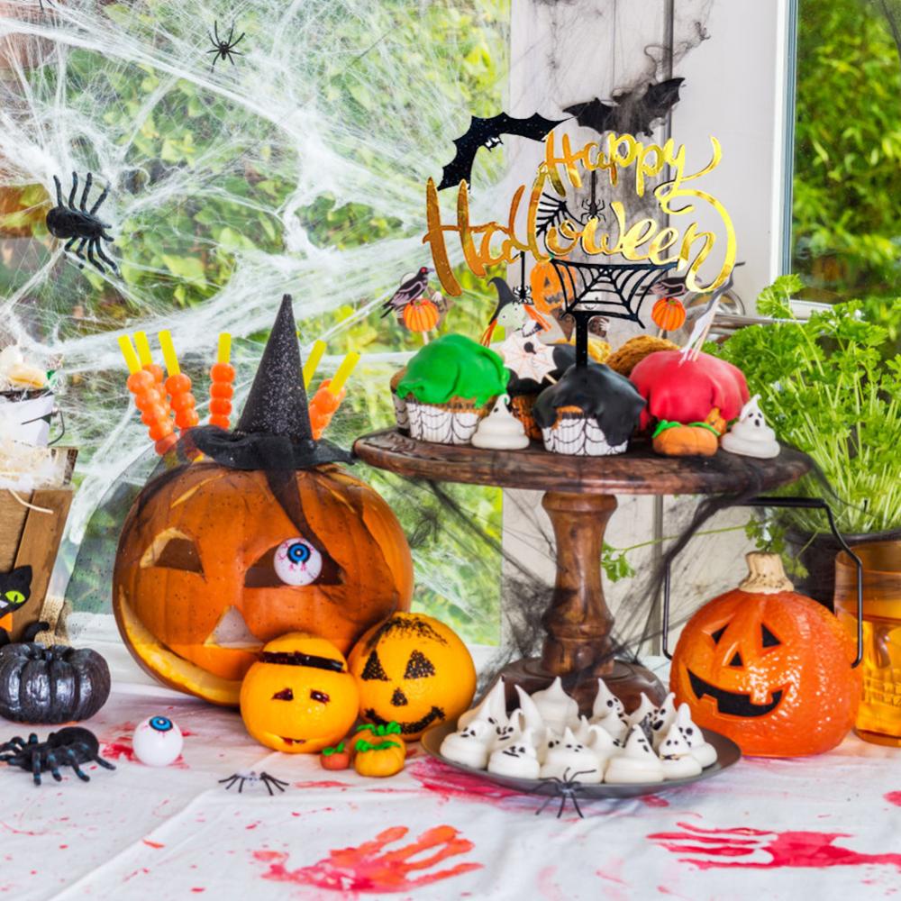 Que Cắm Trang Trí Bánh Kem Chủ Đề Halloween Bằng Nhựa F2N1