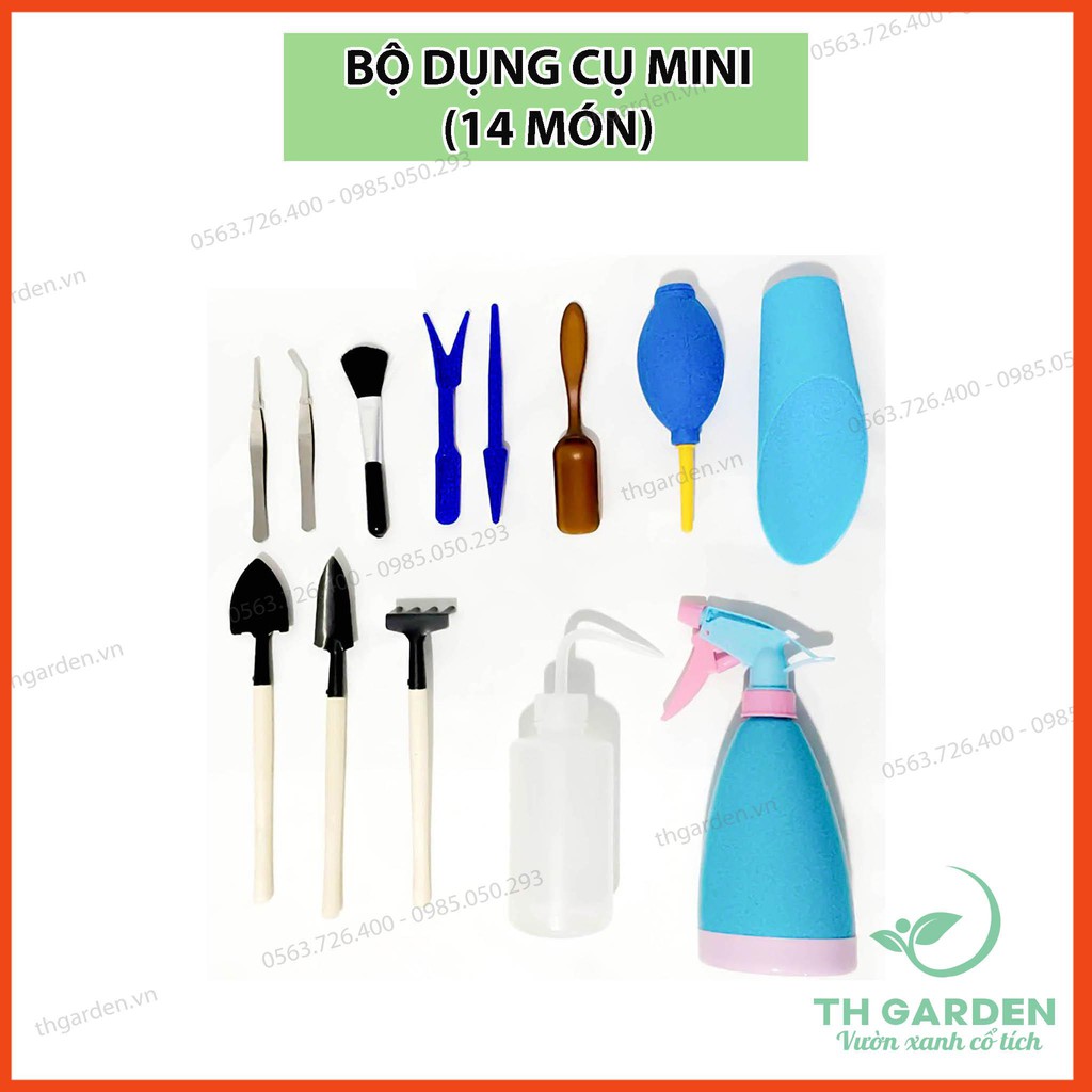 Combo 14 Bộ Dụng Cụ Trồng Sen Đá - Bộ Dụng Cụ Làm Vườn Mini