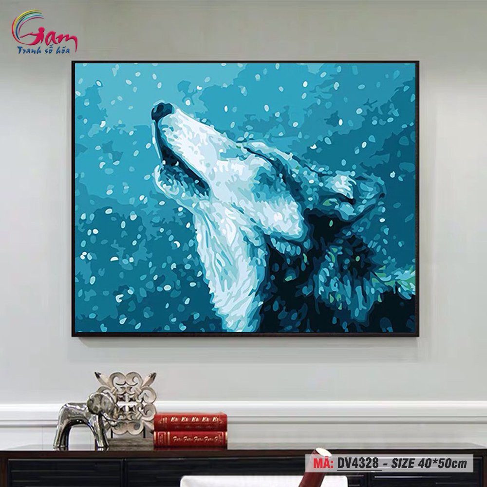 Tranh số hóa tự tô màu động vật GAM Tiếng gọi nơi hoang dã DV4328