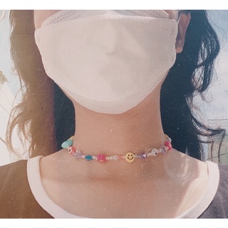 Vòng đeo cổ SMILE unisex ( kết hợp nhiều charm và hạt cườm)