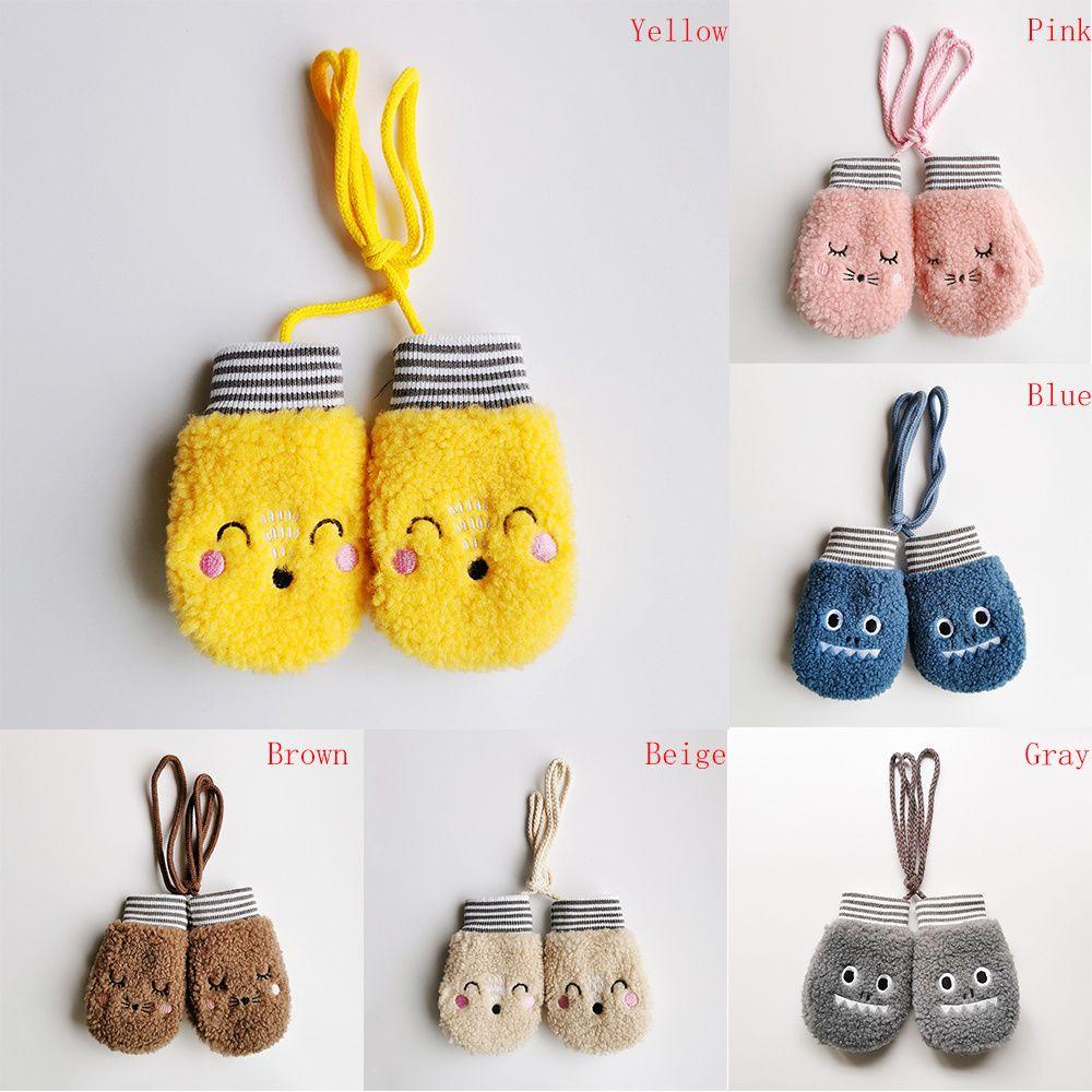MIHAN1 Đôi Găng Tay Len Dễ Thương Cho Bé 1-7 Tuổi