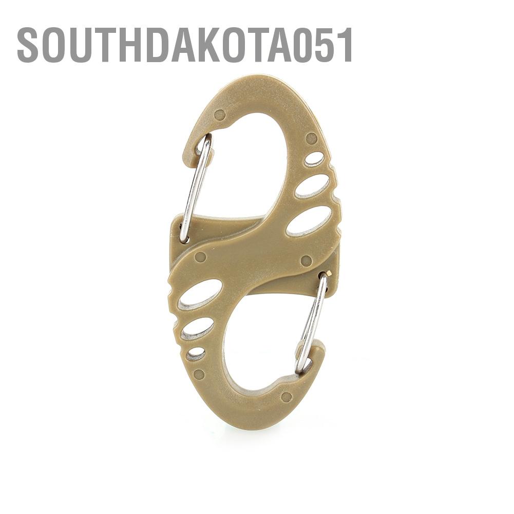 Móc carabiner hình chữ S với khóa đôi mini dành cho leo trèo