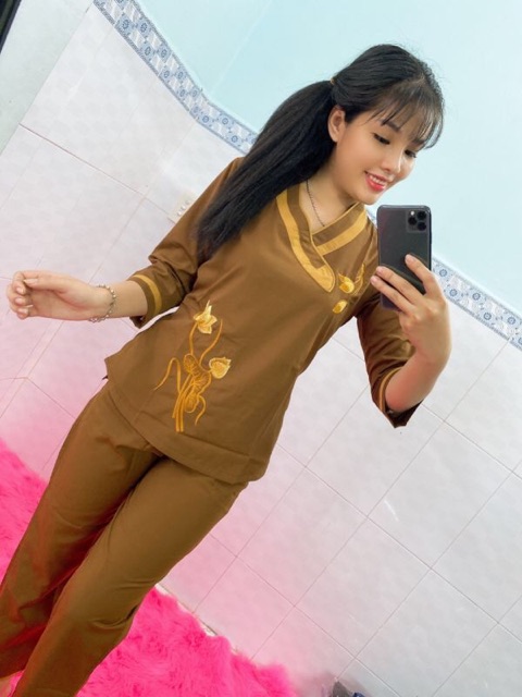 Áo lam đi chùa,đồ bộ đi chùa .tim bầu