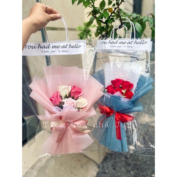 Bó hoa sáp 5b tặng túi( hình tự chụp)