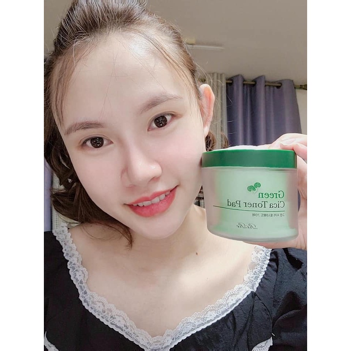 TONER DẠNG MIẾNG LÀM DỊU GIỮ ẨM DA RIRE GREEN CICA TONER PAD 70 MIẾNG CHÍNH HÃNG - 12043