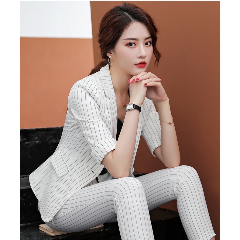 Áo vest nữ kẻ sọc cao cấp vải bố mỏng nhẹ form ôm đẹp mặc rất tôn dáng
