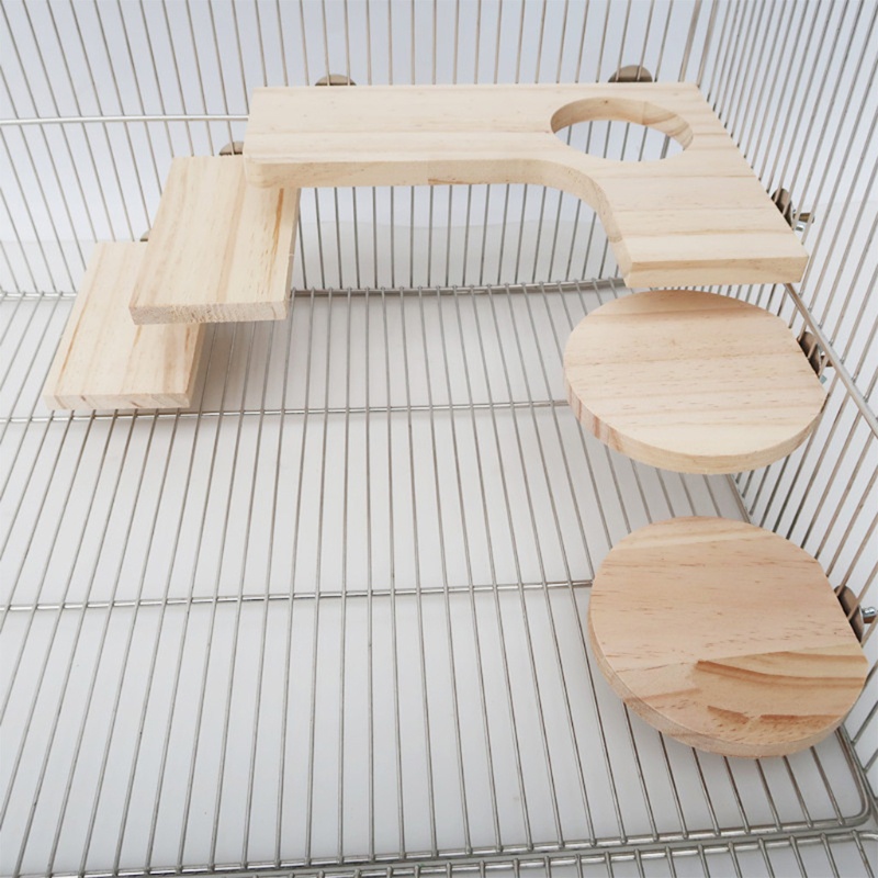 Set 5 Khung Gỗ Hình Chữ L Cho Sóc Chuột Hamster