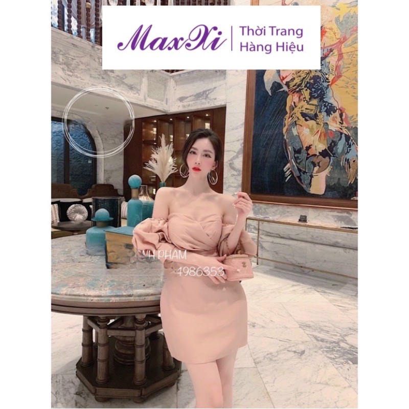 Váy Đầm Trễ Vai Dự Tiệc Tay Bồng Thời Trang