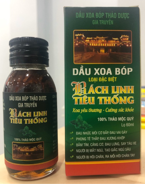 Dầu xoa bóp Bách Linh Tiêu Thống (Loại đặc biệt) (60ml/chai)