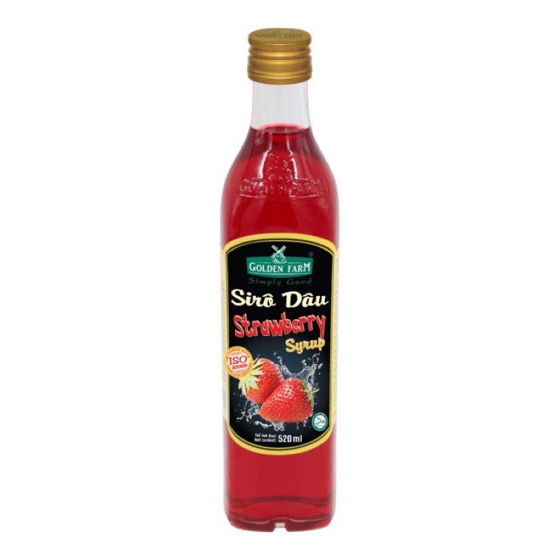 siro golden farm chai thủy tinh 520ml DÂU