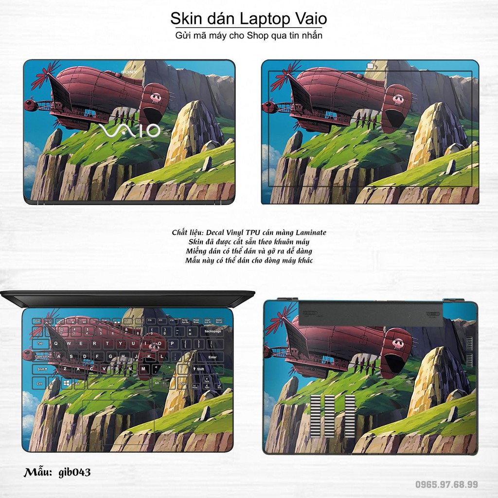 Skin dán Laptop Sony Vaio in hình Ghibli film (inbox mã máy cho Shop)