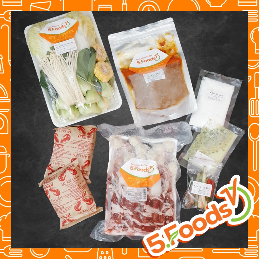 [Ship Hải Phòng] Lẩu Thái Thập Cẩm 5Foods - Dành cho 3 - 4 người ăn (set)
