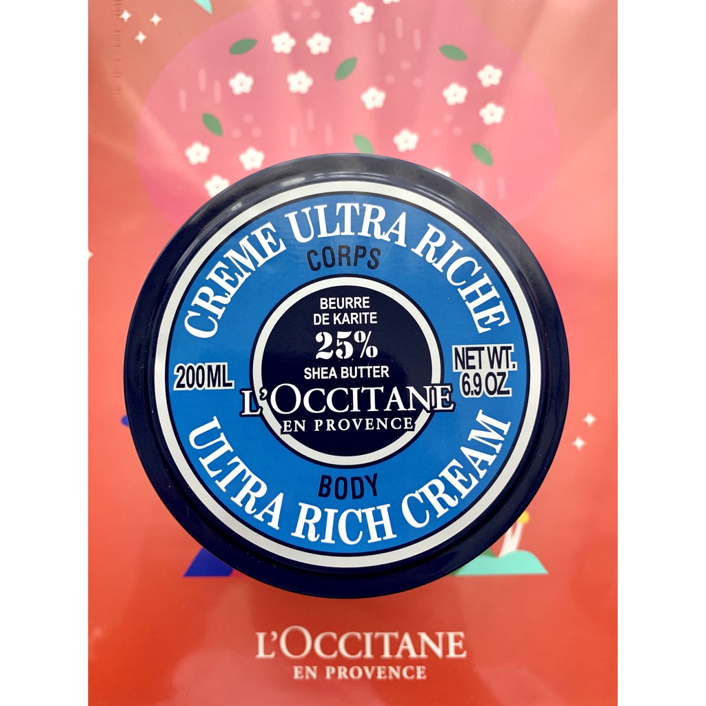 [BILL US/FR] Kem Dưỡng Thể L’Occitane ULTRA-RICH BODY CREAM SHEA BUTTER (25%) 200ml