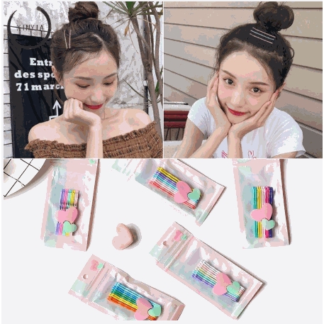 (Hàng Mới Về) Kẹp Tóc Nhiều Màu Sắc Xinh Xắn Dành Cho Bé Gái