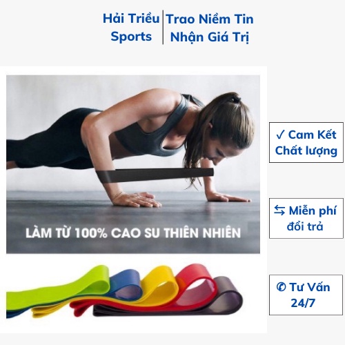 Dây kháng lực tập gym, dây cao su tập chân mông tại nhà Hải Triều Sports