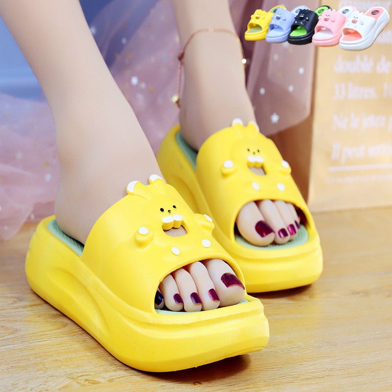 IELGY Dép đi trong nhà đế bằng chống trượt thời trang mùa hè xinh xắn cho nữ