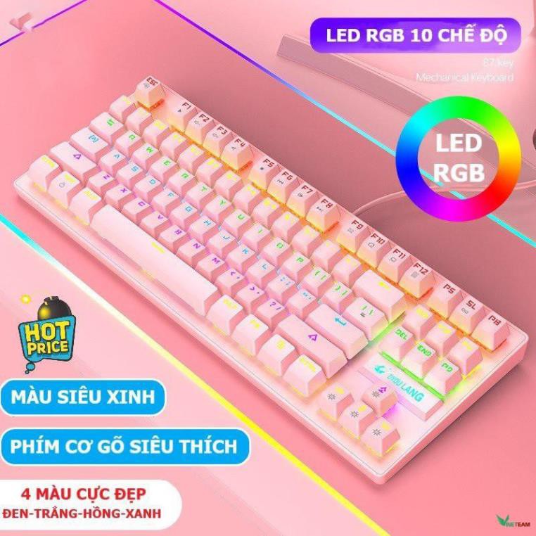 ZIYOU LANG K2 - Bàn phím cơ K2 PRO 87 phím, bàn phím máy tính chơi game có dây Led Nhiều Chế Độ Khác Nhau -dc4371