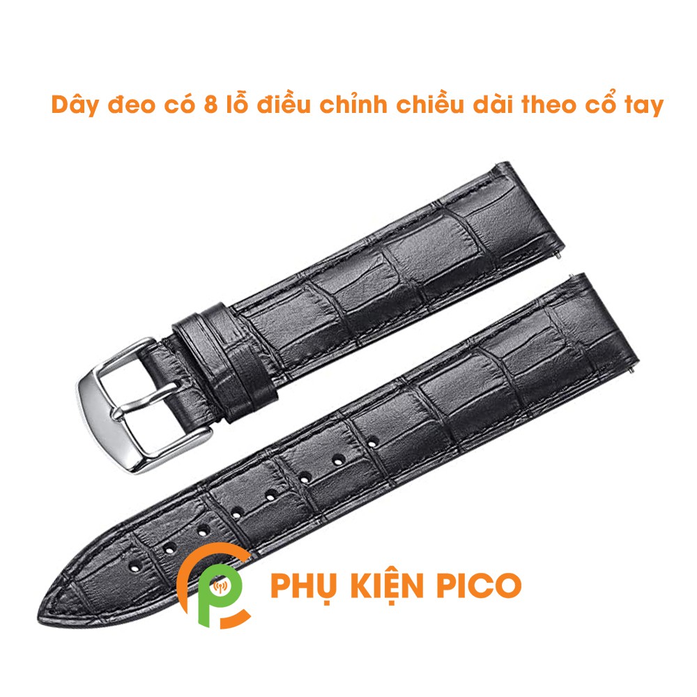 Dây da đồng hồ Huawei Watch GT 2 bản 22mm màu đen, màu nâu đậm