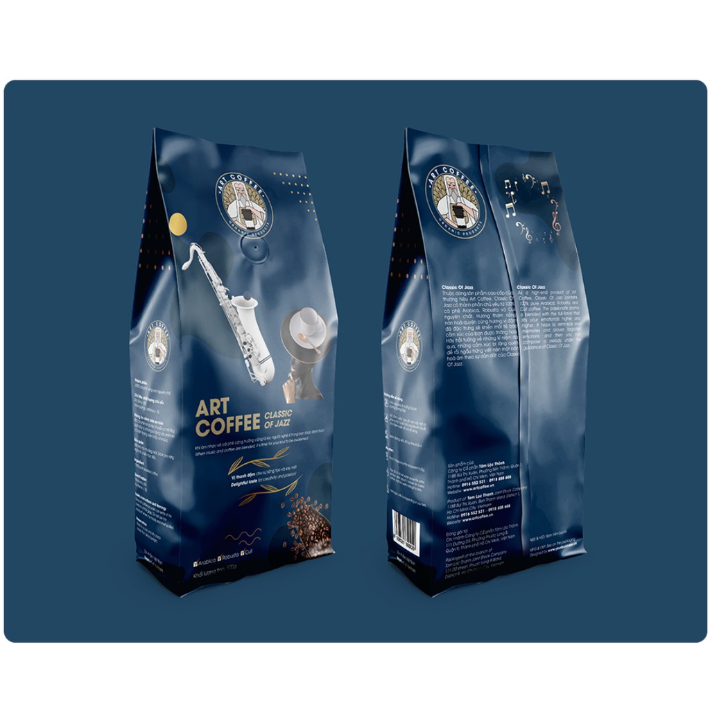 [Cafe Pha Phin] Art Coffee - Classic of Jazz Hạt Rang Xay Nguyên Chất- Cà Phê Pha Phin ( 250gr/500gr) | BigBuy360 - bigbuy360.vn