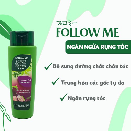 Dầu Gội Đầu Follow Me Trà Xanh Sạch Gàu Ngăn Rụng Tóc - 320ml