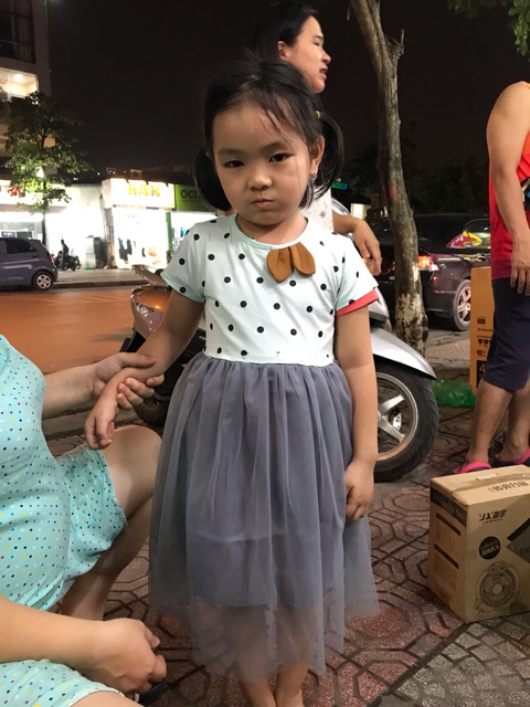 Váy cotton công chúa bồng xoè bé gái 10-20 kg