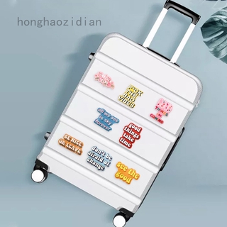 Miếng Dán Trang Trí Laptop / Vali / Va Li In Họa Tiết Hoạt Hình Graffiti Tiếng Anh Chống Thấm Nước Yahan500 40