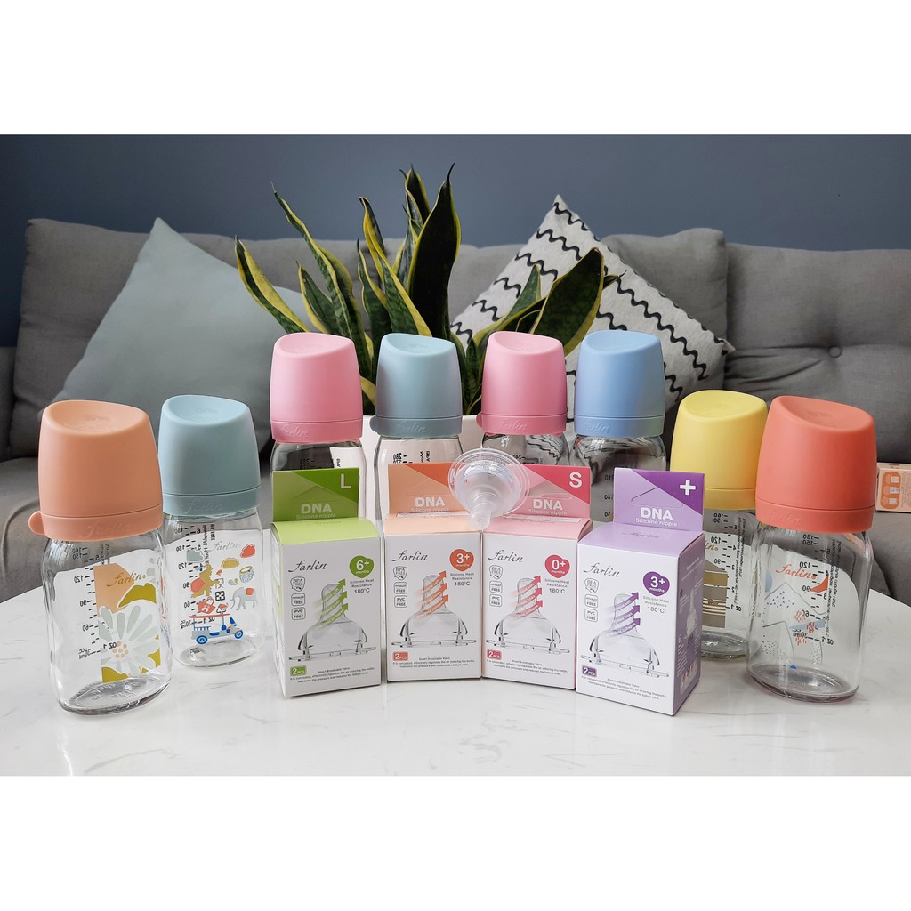 Núm Ty Silicon Siêu Mềm Chống Sặc FARLIN - Dùng Cho Bình Cổ Rộng