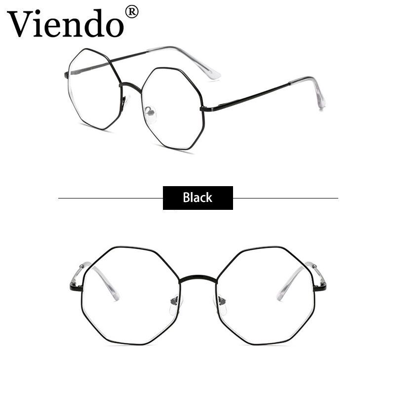 Gọng kính cận nam nữ VIENDO đa giác Hàn quốc thời trang kính cận có độ-1.0~-4.0