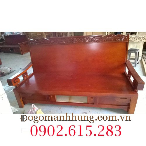 Ghế trường kỷ - đi văng gỗ xoan đào M27