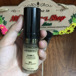 Kem nền kiêm che khuyết điểm Milani chuẩn auth chọn tone
