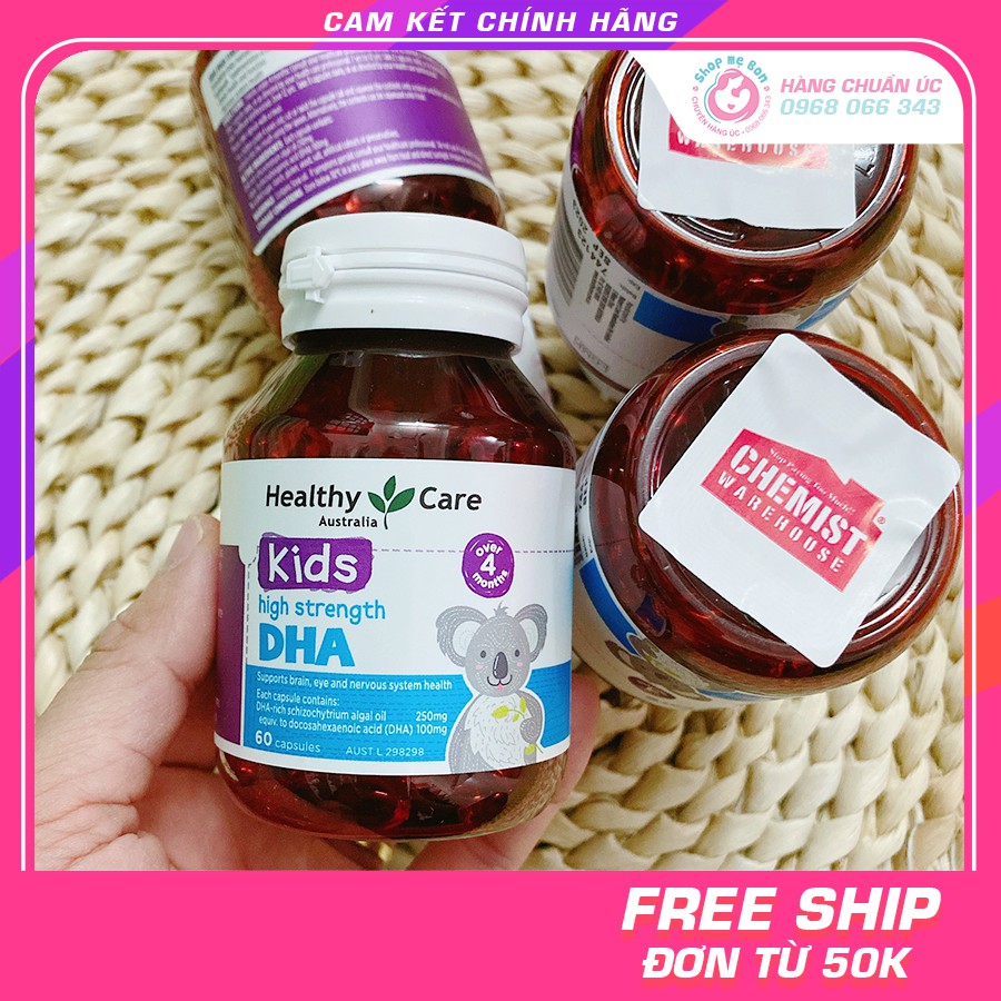 [Chuẩn Air] DHA Kids Healthy Care cho bé 60 viên - Úc