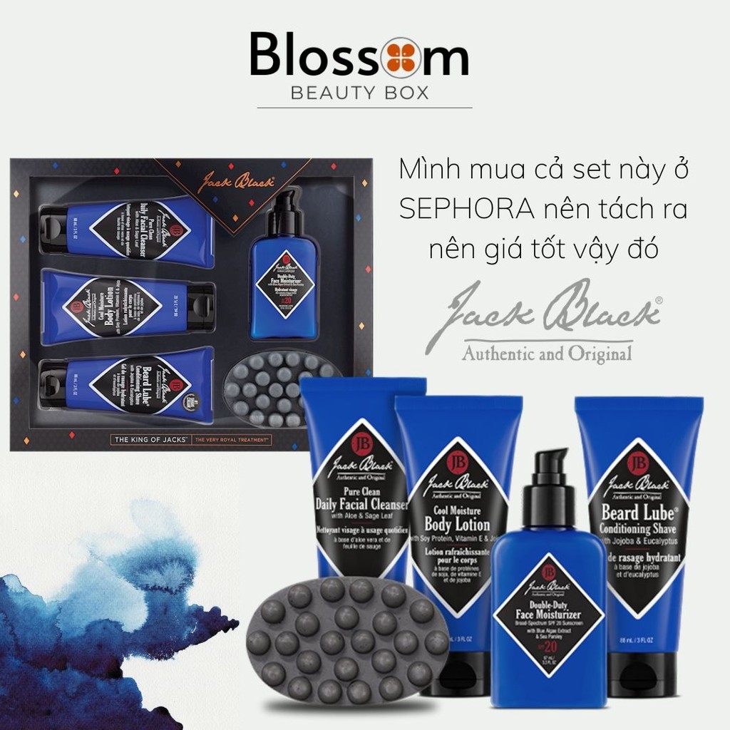 [MỸ PHẨM NAM] Kem dưỡng ẩm chống nắng SPF 20 Double-Duty Face Moisturizer Jack black - cho nam