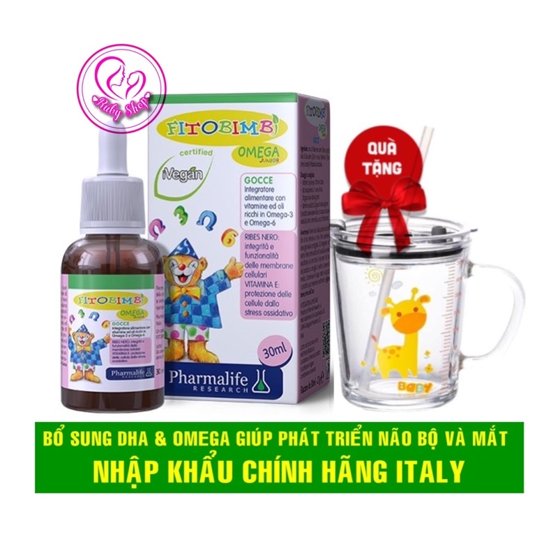 R11 Bổ não, bổ mắt cho bé Fitobimbi Omega Junior lọ 30ml + quà