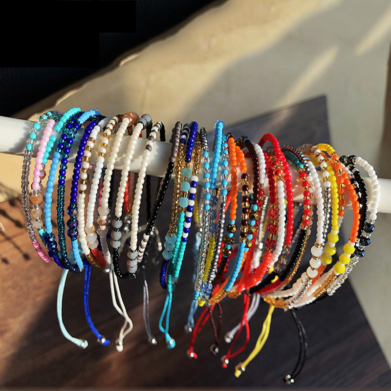 Vòng Tay Chuỗi Hạt Nhiều Màu Sắc Phong Cách Bohemian