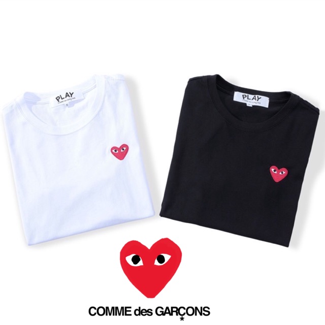 [ĐƯỢC PHÉP KIỂM HÀNG] Áo thun logo thêu Comme des Garçons Play