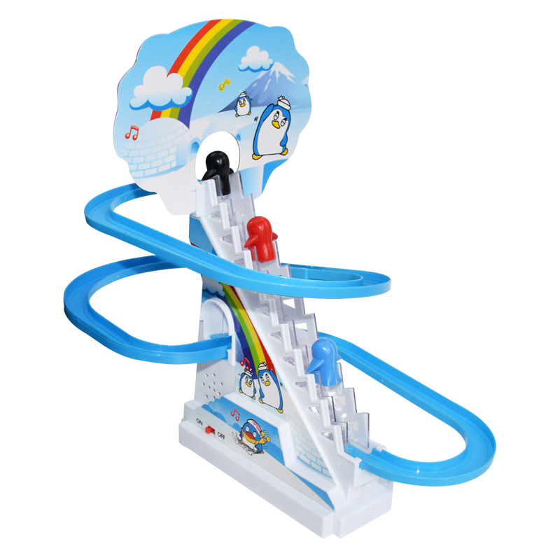 Penguin Climb Stairs Track Toys Đồ chơi Điện cổ điển Phim hoạt hình Theo dõi Đồ chơi Vui nhộn Giáng sinh Quà tặng sinh nhật Đồ chơi cho trẻ