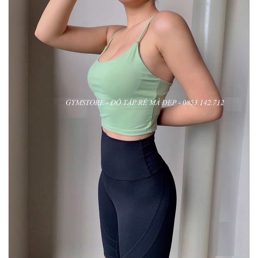 Áo Bra Lót Hai Dây Croptop CÓ MÚT Thể Thao Nữ Tập Gym Yoga Thun Poly Thoáng Mát Cực Mịn Tôn Dáng 𝐆𝐘𝐌𝐒𝐓𝐎𝐑𝐄 2081