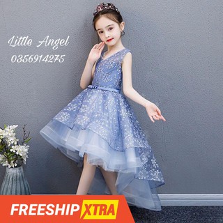 đầm cho bé gái xanh đuôi tôm (XĐT007)