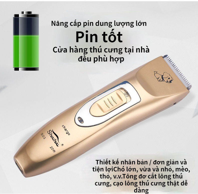 ZSZ-Tông đơ cắt tóc điện dành cho thú cưng  Hàng nhập khẩu chất lượng cao  tông đơ chó mèo Bộ phụ kiện đầy đủ .