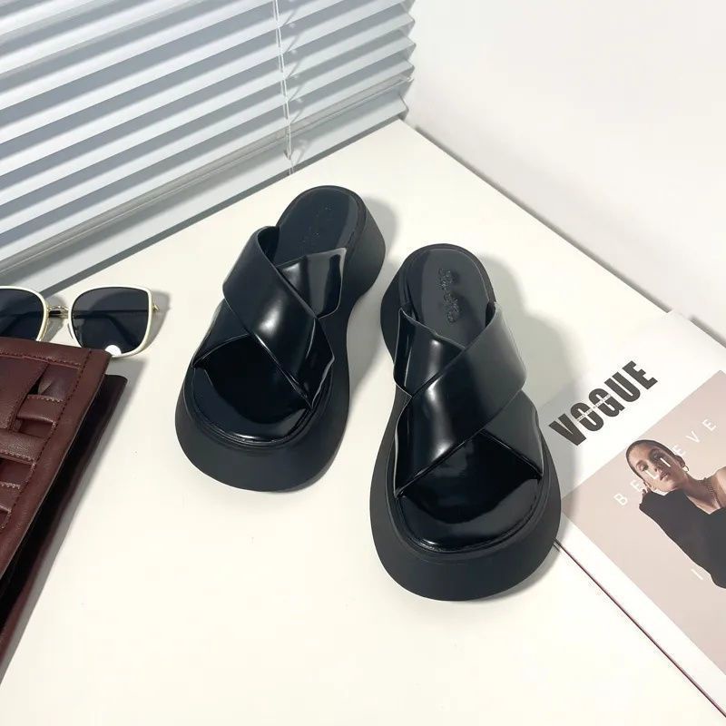 Dép Sandal Mùa Hè Đế Dày Quai Chéo Hợp Thời Trang Cho Nữ