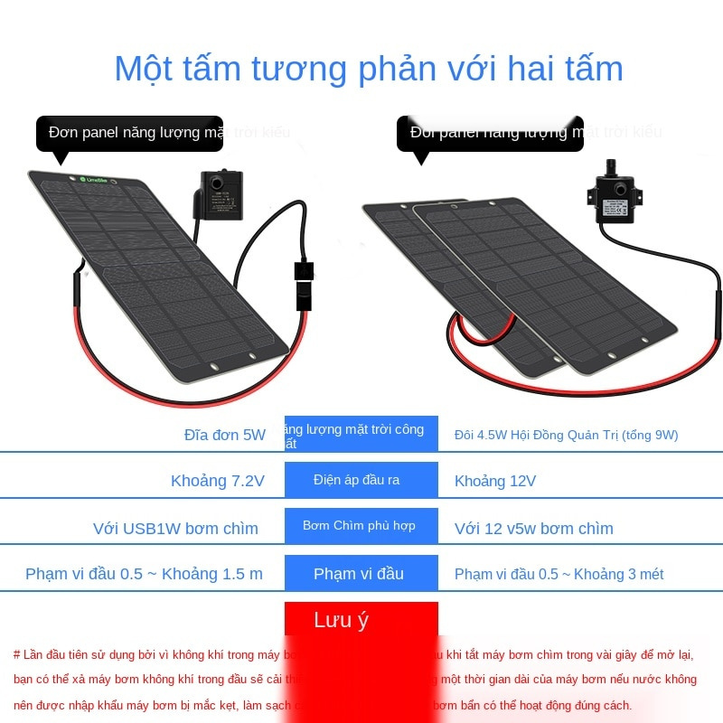 Máy bơm nước phát điện năng lượng mặt trời Bể cá nhỏ bơm im lặng Máy bơm tuần hoàn chìm Bộ lọc nước Máy bơm oxy mini