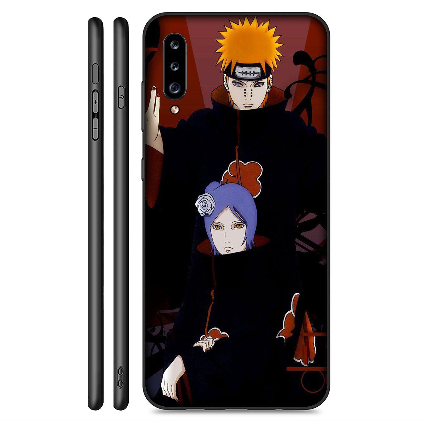 Samsung Galaxy A02S J2 J4 J5 J6 Plus J7 Prime A02 M02 j6+ A42 + Casing Soft Silicone Akatsuki NARUTO Anime Sasuke Phone Case