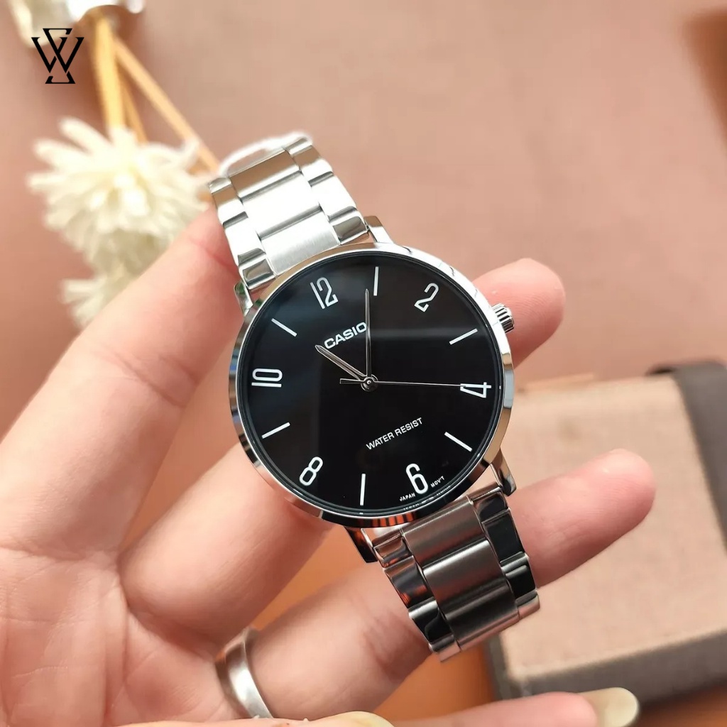 Đồng Hồ Quartz Nam Casio WATCHSTORE MTP-VT01D-1B2UDF Thiết Kế Mặt Kính Khoáng 40mm, Dây Kim Loại Và Vỏ Thép Không Gỉ