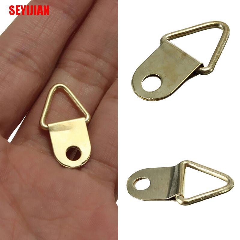 Set 20 Móc Treo Khung Ảnh Hình Tam Giác Bằng Đồng Thau Mạ Vàng