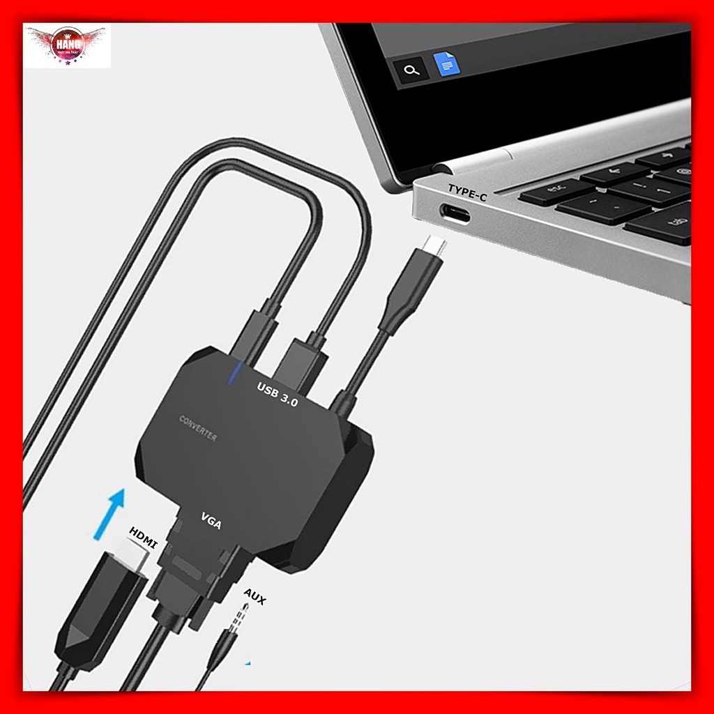 MIỄN PHÍ SHIP Cáp chuyển USB Type-c ra 5 cổng HDMI/ Vga/ PD, Usb 3.0 cho MAC/ Laptop/ Smartphone MHL SẢN PHẨM BÁN CHẠY N