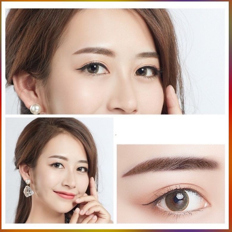 Bút kẻ mày 2 đầu Maycreate vỏ vân đá thời trang chống nước, không lem