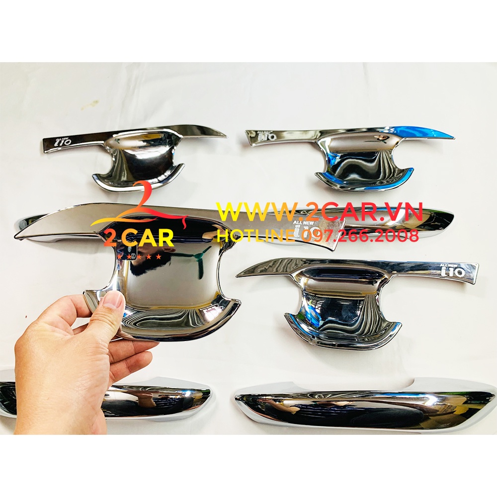 Ốp tay nắm, hõm cửa xe Huyndai I10 2021-2022 from mới, mạ crom cao cấp