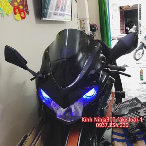 Kính chiếu hậu Ninja300 hàng loại 1 / khấc xoay tròn