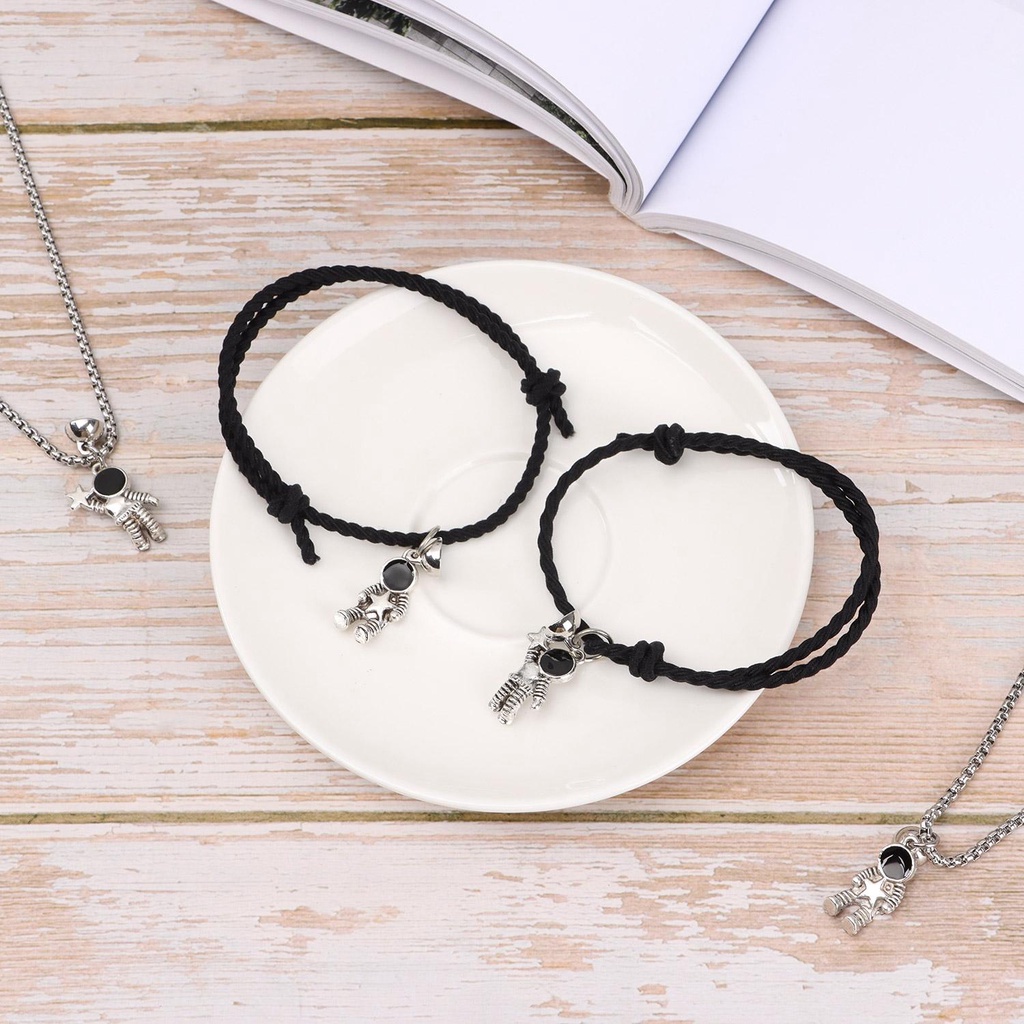 1/2/4 Vòng Cổ/ Vòng Tay Cho Những Người Yêu Thích Phi Hành Gia Phong Cách Punk Unisex