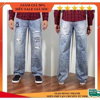 GUNOC - Quần Jean Nam Ống Suông Cao Cấp